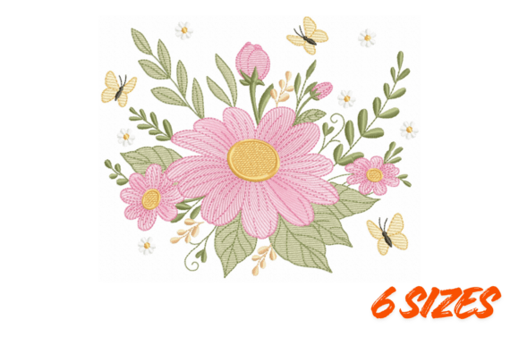 Download Pink Floral Embroidery Design Bundle Art - Design Collection