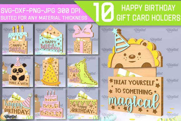 Download Birthday Gift Card Holders Laser Bundle - Day Collection