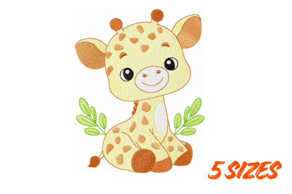 Download Cute Baby Giraffe Embroidery Design - Design Collection