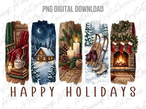 Download Happy Holidays Christmas Brushstroke PNG - Day Collection