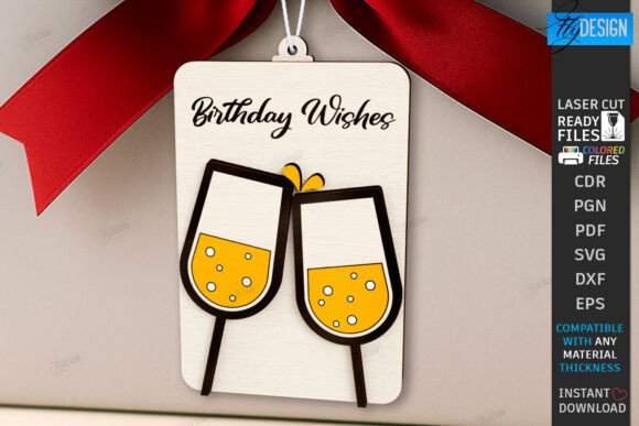 Download Birthday Gift Card Laser Cut | Gift Idea - Day Collection