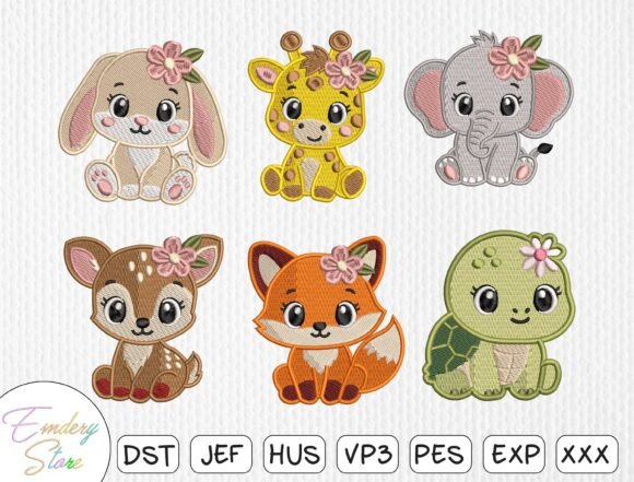 Download Baby Animals Embroidery Design Bundle - Design Collection