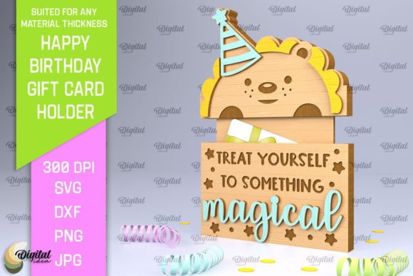 Download Birthday Gift Card Holder Laser Cut - Day Collection