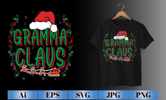 Download Gramma Claus - T-shirt Design - Design Collection