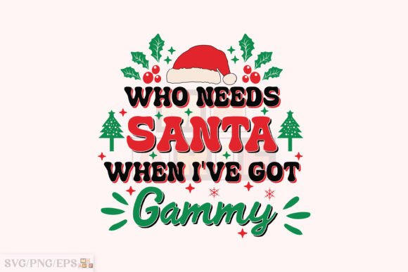 Download Funny Christmas Gammy Kid SVG Design - Design Collection
