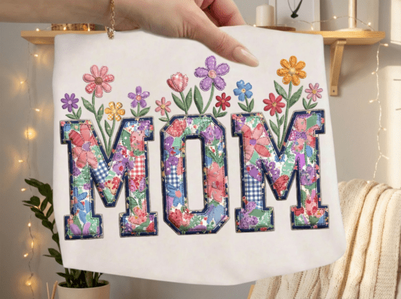 Download MOM Floral Patchwork Mother's Day Png - Day Collection