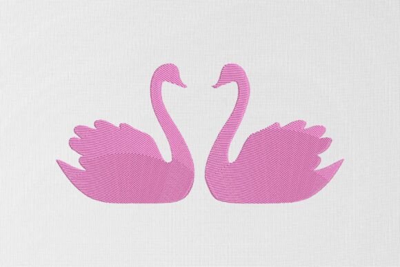 Download Swans Love Embroidery Design - Design Collection