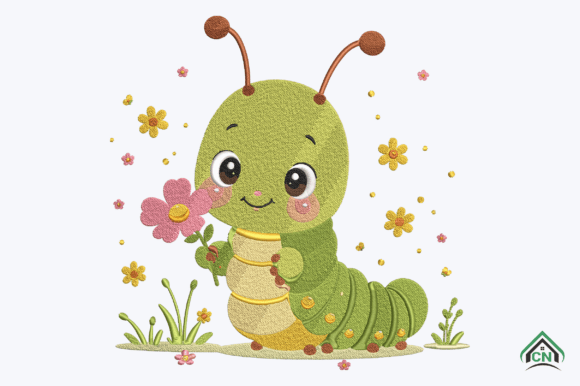 Download Cute Caterpillar Embroidery Design - Design Collection