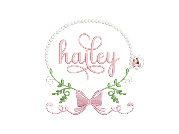 Download Ribbon Monogram Embroidery Design - Design Collection