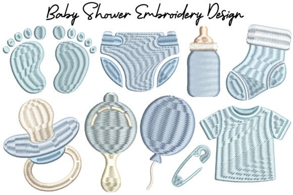 Download Baby Shower Embroidery Design Bundle - Design Collection