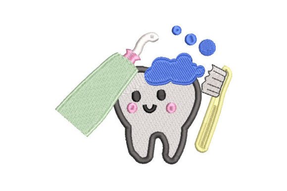 Download Tooth and Brush Embroidery Designs - Design Collection