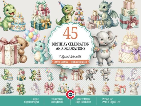 Download Birthday Celebration and Decorations - Day Collection