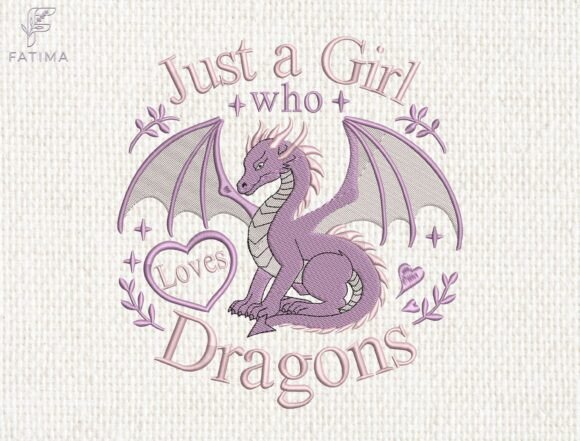 Download Loves Dragons Embroidery Design | - Design Collection