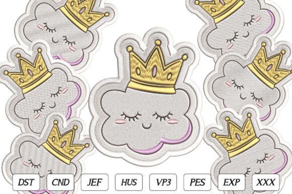 Download Princess Cloud Embroidery Design - Design Collection