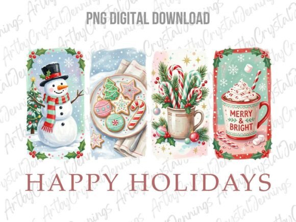 Download Happy Holidays Christmas Brushstroke PNG - Day Collection