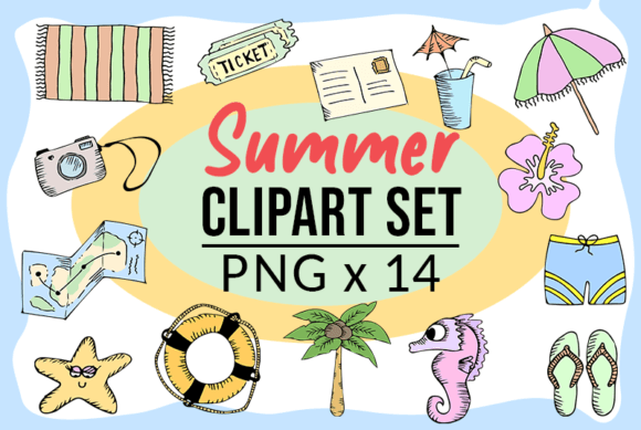 Download Summer Png Clipart Pack Holidays Vibes - Day Collection