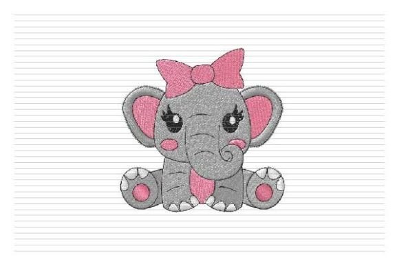Download Baby Girl Elephant Embroidery - Baby Collection