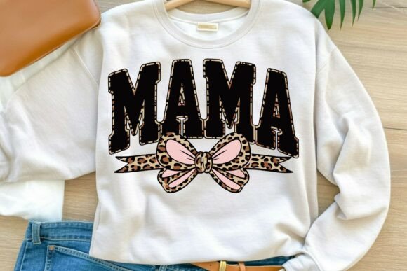Download Leopard Bow Mama Sublimation Design - Design Collection