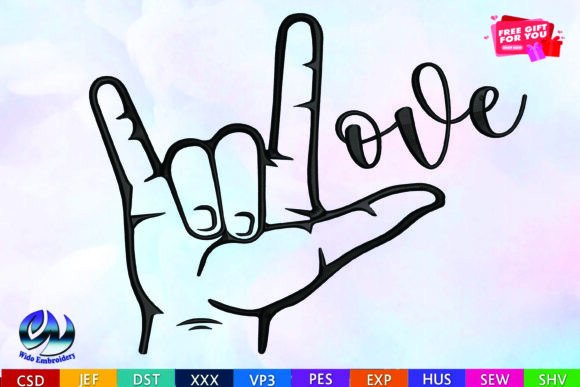 Download Love Embroidery Design - Design Collection
