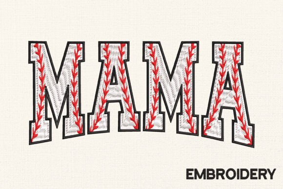 Download Baseball Mama Embroidery, Mother's Day - Day Collection