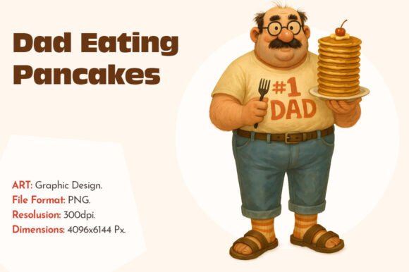 Download Pancake-Loving Dad Father's Day PNG - Day Collection