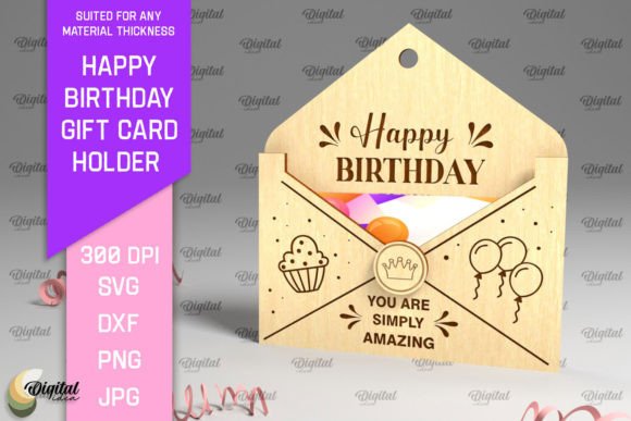 Download Happy Birthday Gift Card Holder Lasercut - Day Collection