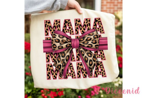 Download Leopard Pink Bow Mama Sublimation Design - Design Collection